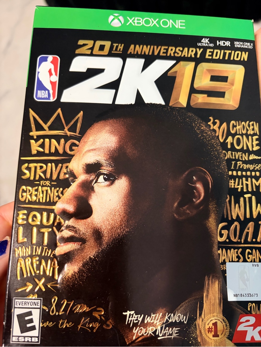 NBA 2K19 20th Anniversary Edition (Xbox One) - Black & Gold Artwork